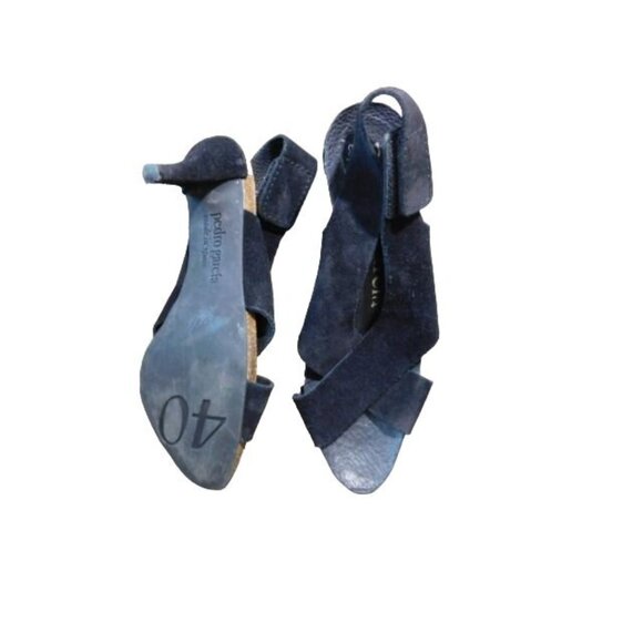 Pedro Garcia Size 40 / 9.5 Black Suede Leather Designer Heels Shoes - Picture 4 of 4